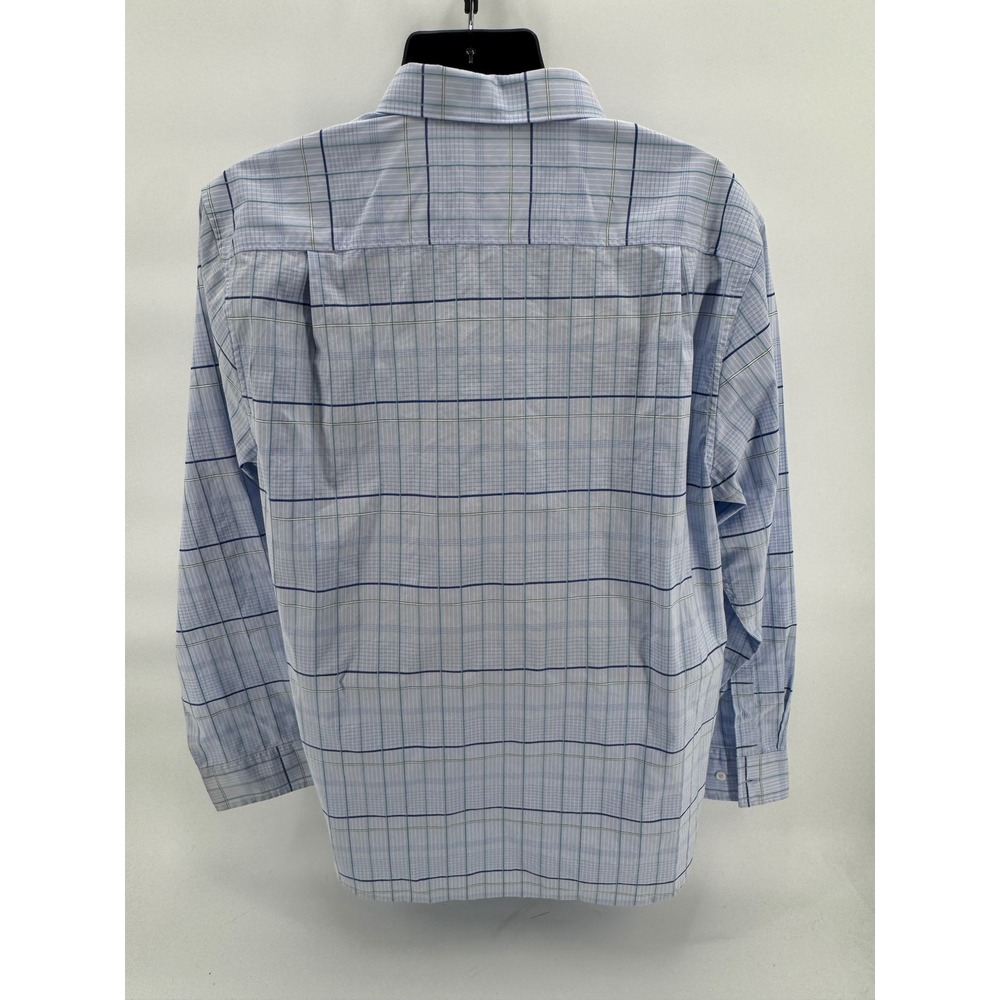 Tommy Bahama Mens XL Long Sleeve Plaid Stretch Button Down Shirt Green Fish Logo - Picture 3 of 5